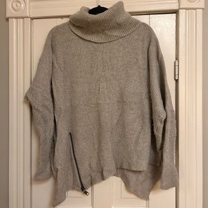 Grey ALL SAINTS sweater size S with zip detail